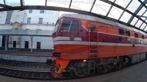 ТЭП 70 смена локомотива по ст. Витебск, поезд №029 Санкт-Питербург -Смоленск
