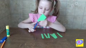 Аппликация из бумаги. Гусеница. Простые поделки с детьми