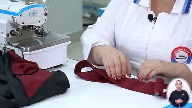 Обработка верхнего и нижнего среза спортивных брюк