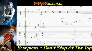 Don't Stop At The Top - Scorpions - Guitar + Bass TABS Lesson