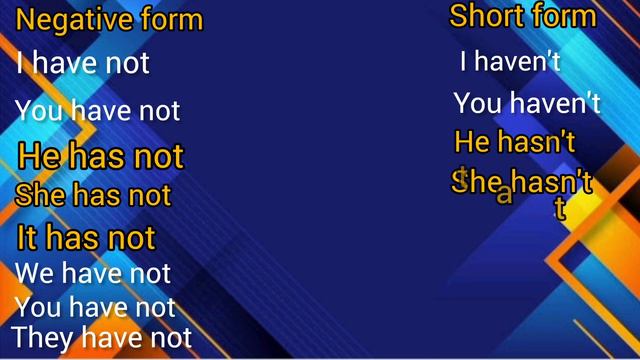 the simple present of the verb to have #english