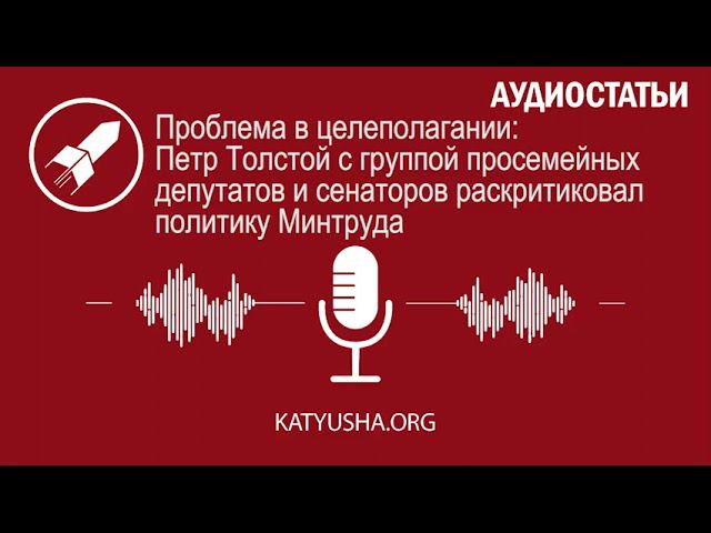 Петр Толстой с группой депутатов и сенаторов анонсировал демографическую революцию