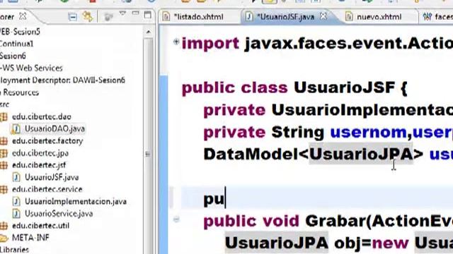 DESARROLLO WEB II JAVA - Sesion 6 : JSF (Mantenimiento con Java Server Faces y JPA Completo) смотреть онлайн