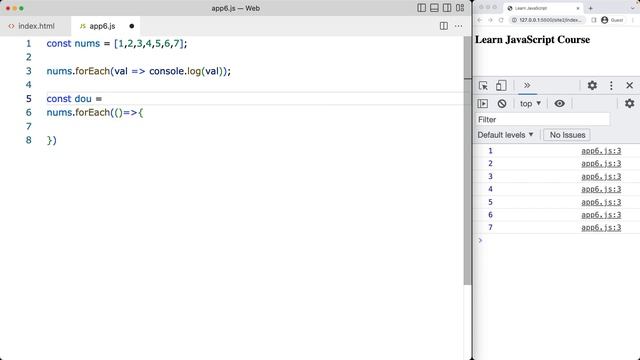 Use forEach examples in coding JavaScript
