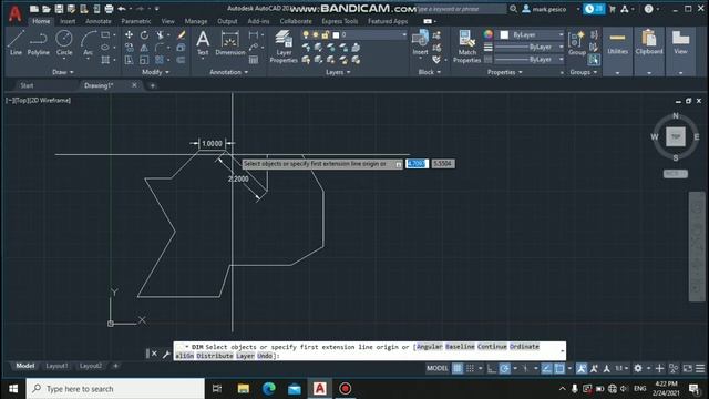 AutoCAD - Drawing using specific coordinates and creating dimensions (by: Mark M. Pesico) смотреть онлайн
