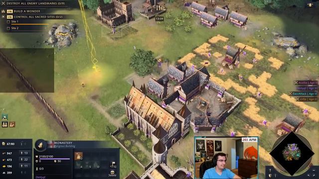 Mountain Clearing 4 player FFA 12 Villager Start! смотреть онлайн