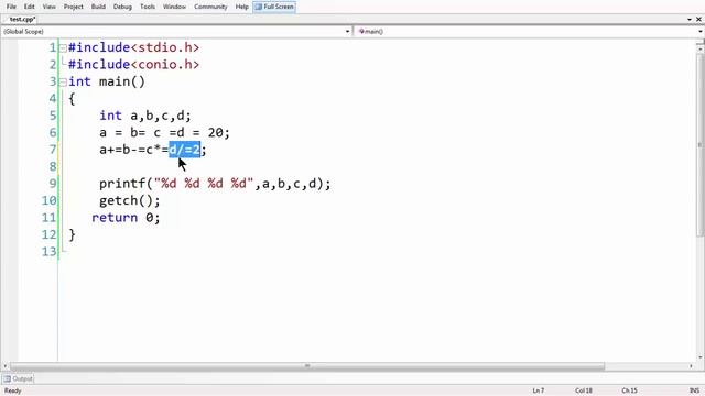Evaluation of expression with compound assignment operators in C/C++