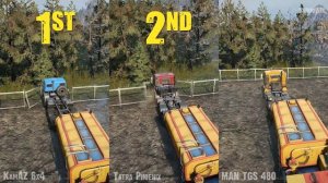 SnowRunner Mod vs Mod | KAMAZ 6x4 VS TATRA Phoenix VS MAN TGS 480 6x6