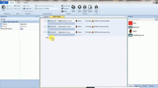 #5 - controling animations creating our first eventsheet(construct 2 in hindi) смотреть онлайн