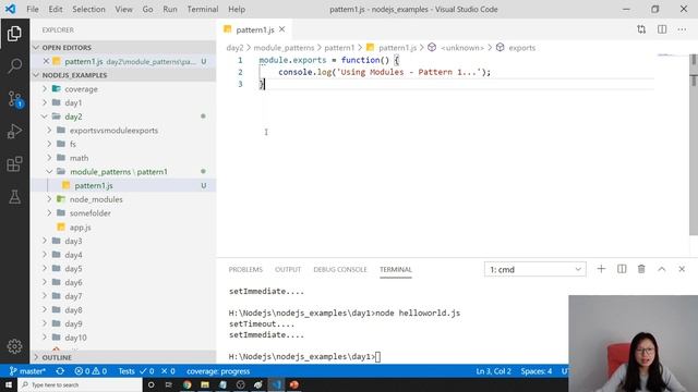 Node.js - Different ways to use Modules - Pattern 1