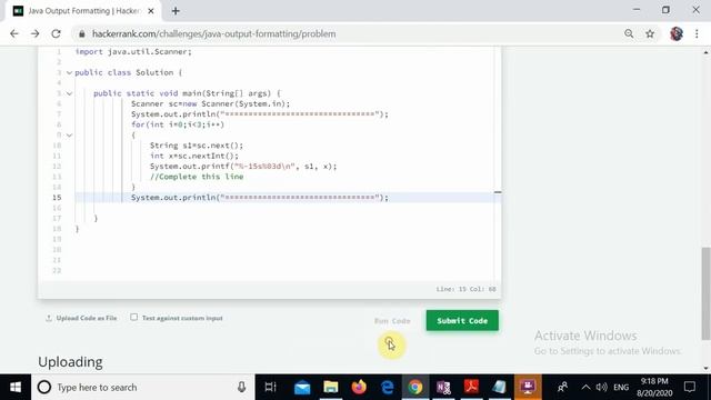 Java Output Formatting #hackerrank #java смотреть онлайн