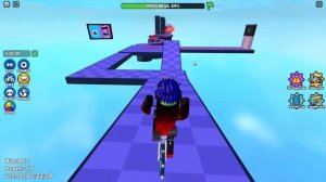 ВЕЛОСИПЕДНЫЙ ПАРКУР В РОБЛОКСЕ Обби но ты на велосипеде прохождение мир 1