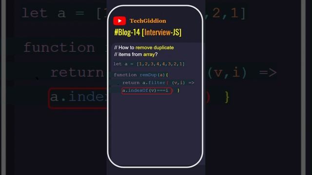 ?❤️[Blog:14-Interview-JS] How to remove duplicate items from array in JavaScript ?#javascript смотреть онлайн