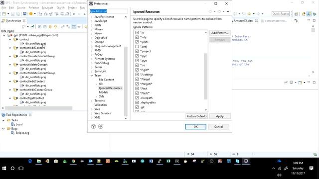 Ignoring Eclipse project files in SVN project while sync смотреть онлайн