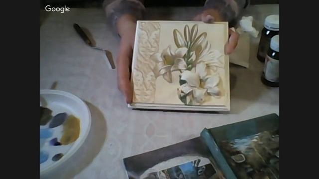 #МК Ольга Вилисова "Декупаж в красках". Ручная работа смотреть онлайн