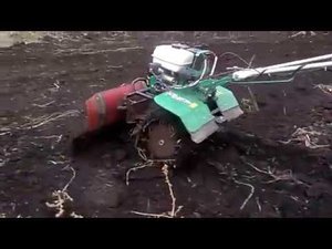 Работа отвалом мотоблока осень