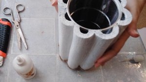 Ваза из банки, мешковины, джута и труб. Как сделать? DIY/рукоделие. #ваза #декор