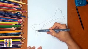 Как нарисовать кость. Онлайн-школа рисования "Малевашки"