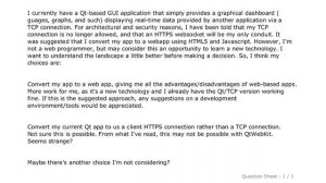 HTML : Recommendation for converting from Qt app to Web app