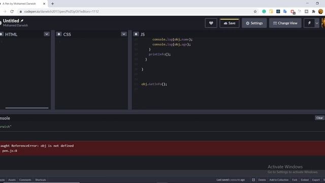 29 JavaScript Object Method This | JavaScript Crash Course By Darwish