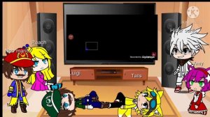 Mario and sonic reacts to neo mario vs hiper sonic