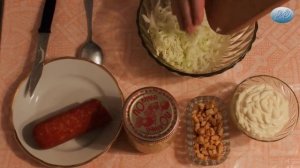 Салат "Сытый холостяк". Очень просто, быстро, вкусно!