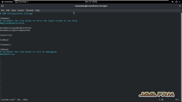 How to enable automatic login to user in command line in Oracle Linux 8