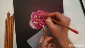 Как нарисовать РОЗУ сухой ПАСТЕЛЬЮ. Пастельные карандаши.