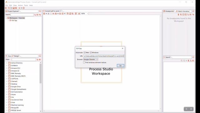 AutomationEdge RPA GUI Automation Bot: GUI Spy Recording Convert pdf to word смотреть онлайн