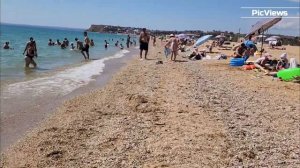 Пляж Орловка в Крыму. Севастополь. Чёрное море. Погода, море и пляж в Крыму сегодня 10 июня 2024