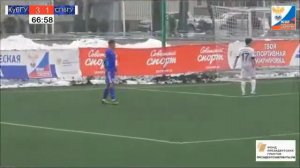 НСФЛ. Вратарь КубГУ начинает 2 голевые атаки