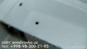 Покрытие чугунной ванны наливным акрилом после некачественной эмалировки в Ташкенте