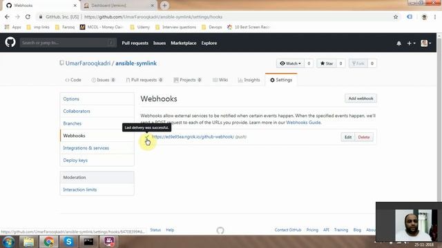 how to create a webhook in github