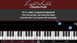 LIGHT SWITCH - Charlie Puth ( Piano Cover & Lyrics ) | karaoke | tutorial |
