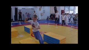 Проект "Русский ниндзя" дети, состязания, с/к "Гладиатор".