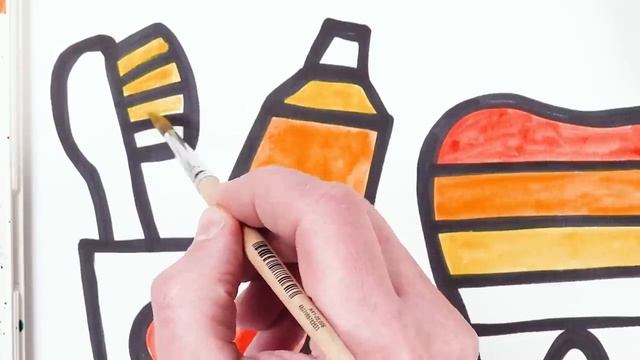 Рисуем фломастерами. Простой милый рисунок. Рисование для детей