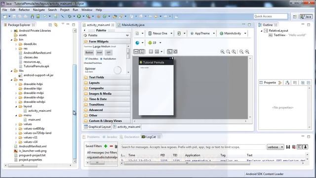 Membuat Aplikasi Android dengan Java, ID 4, Android Project Preview dengan AVD смотреть онлайн