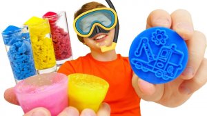 Игры для детей - Песок в воде! Развивающие видео про цвета. Гидрофобный песок
