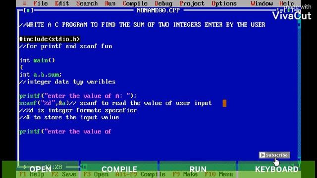 C Program - Sum Of Two Numbers || C Language Tutorial For Beginners ||  C Programming || C Examples