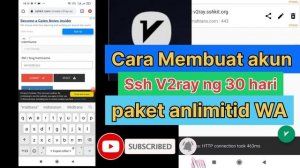 cara membuat akun SSH v2ray Ng 30 hari paket anlimited