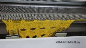 Вязание  узоров на вязальной машине?Школа машинного вязания для начинающих?Ажурный узор  №155