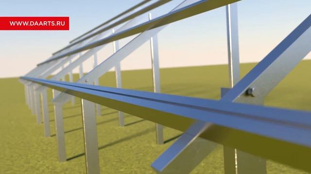 Система креплений для солнечных батарей DOUBLE.SYST. Монтаж стола на двух опорах смотреть онлайн