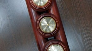 Метеостанция: барометр, гигрометр, термометр 50*20*5 см, D=7 см