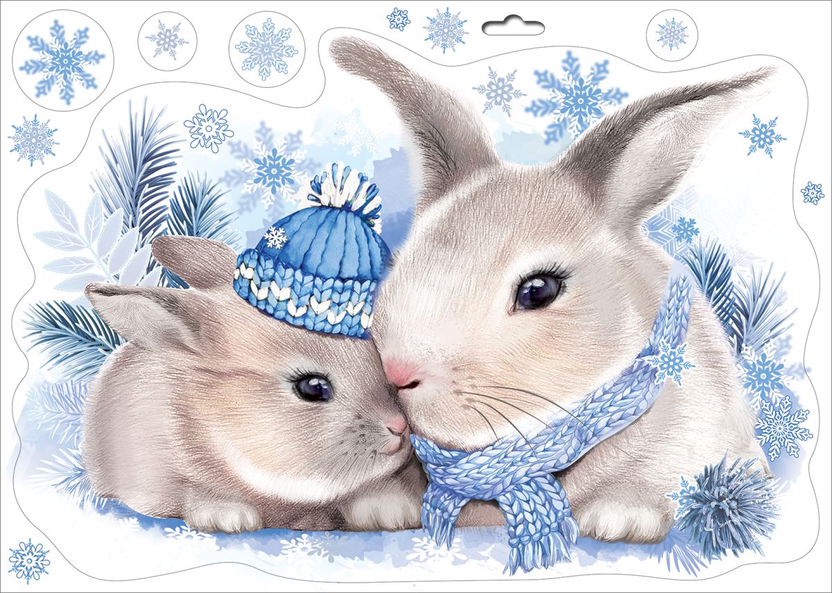Новогодние Стикеры кролик