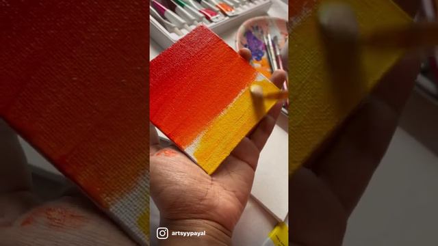 Sunset Mini Canvas Painting ❤️ | acrylic painting