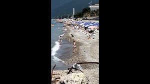 Абхазия Гагра  Пляж отеля ЕВРОПА
