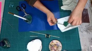 Christmas tree from cotton wool pads / ЁЛОЧКА из ватных дисков. Миниатюры, аксессуары для игрушек