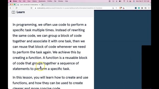 Learn JavaScript, What Are Functions, Codecademy Full Programming Course, JS ES6 Functions Explaine