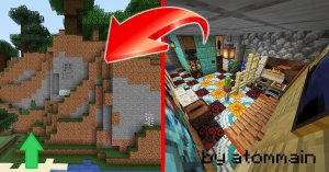 Улучшение входа| Секретный дом в голе | Секретный дом | #minecraft #redstone #постройки