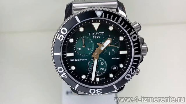 Обзор 4 Измерение TISSOT SEASTAR 1000 CHRONOGRAPH T120.417.11.091.00 смотреть онлайн